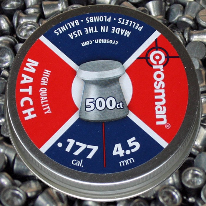 Crosman 500 Stk. Match Diabolo Stahlkugeln Flachkopf Kaliber 4,5 mm